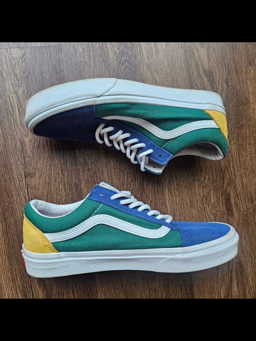 Vans Old Skool 'Yacht Club' Mens Retro Casual Blue/Green/Yellow Skate Shoes Sz 7